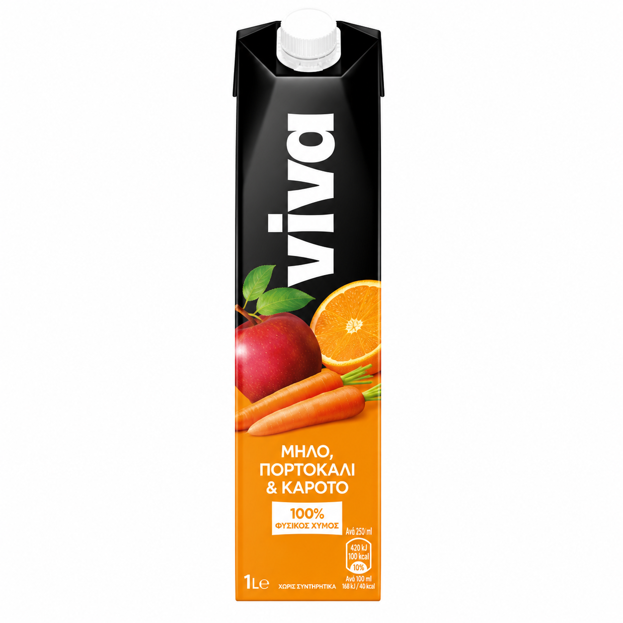 VIVA 100% džus jablko, pomeranč a mrkev 1 l
