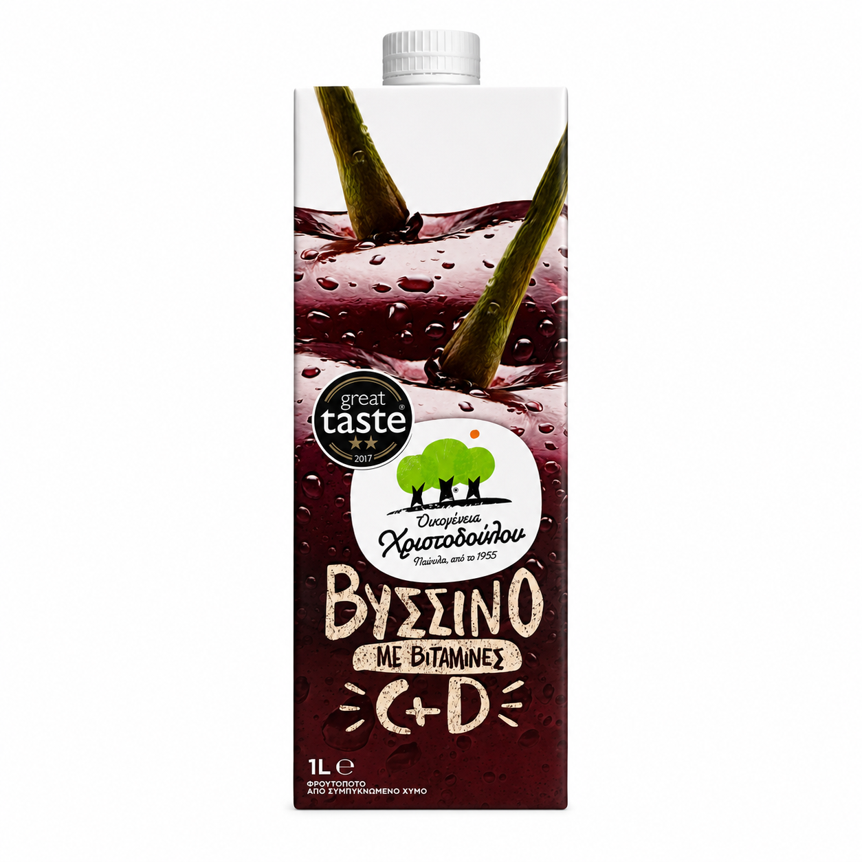CHRISTODOULOU FAMILY Višňový nápoj s vitaminy C a D 1 l