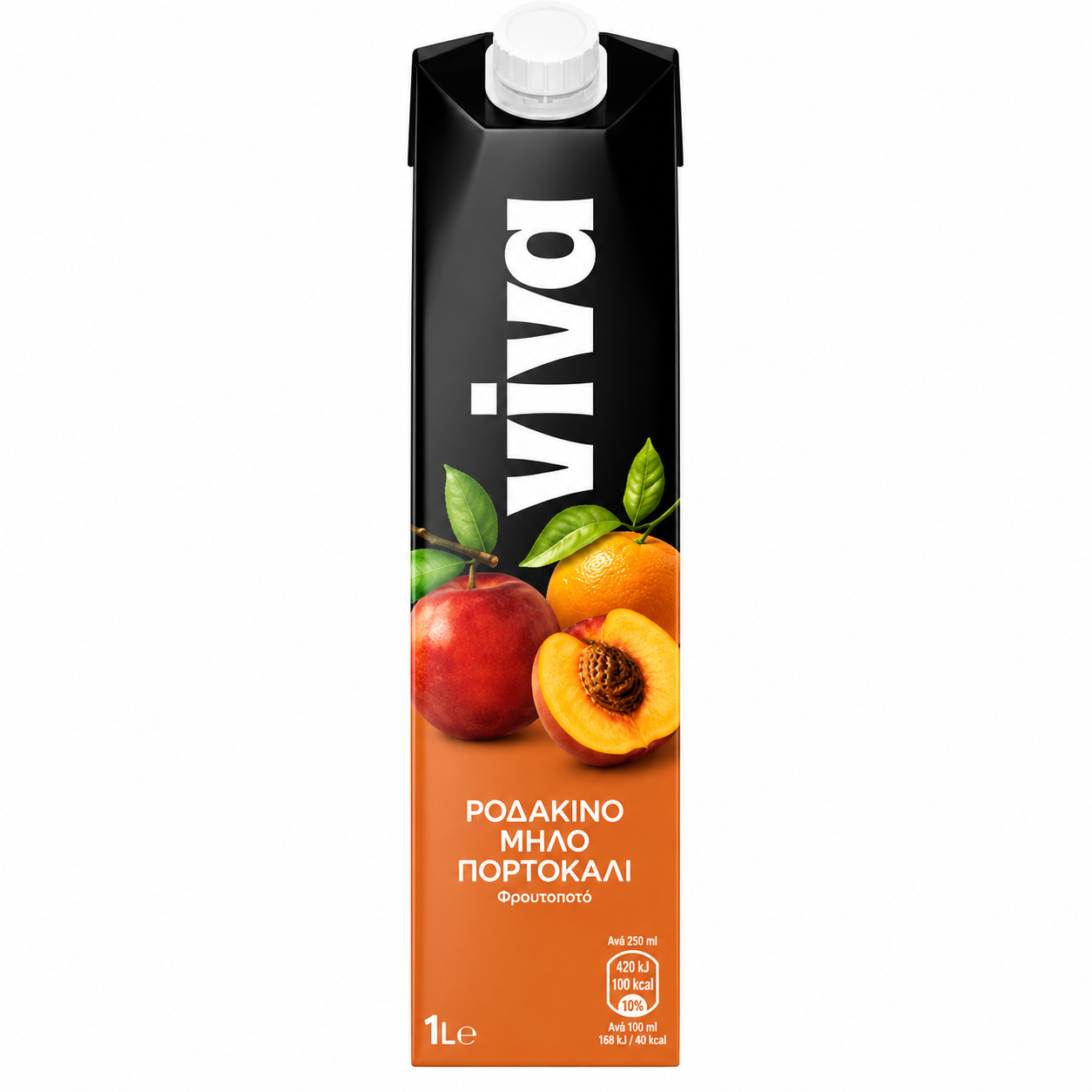 VIVA Ovocný nápoj broskev, jablko a pomeranč 1 l