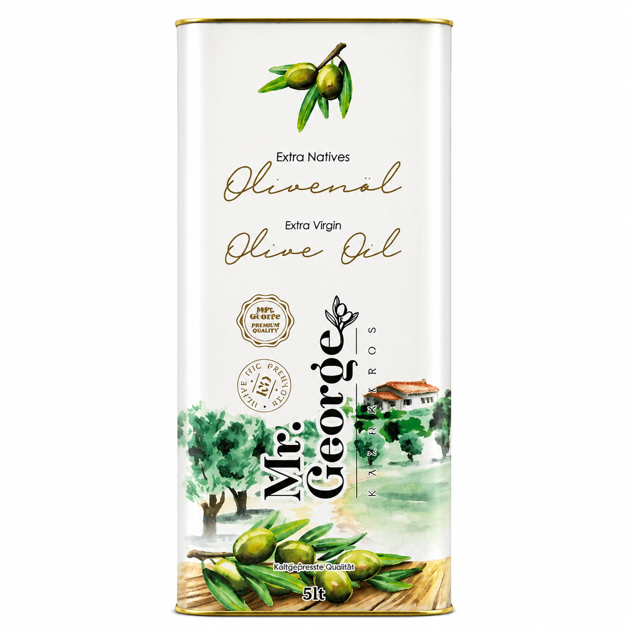 MR. GEORGE Premium extra panenský olivový olej 5 l - plech