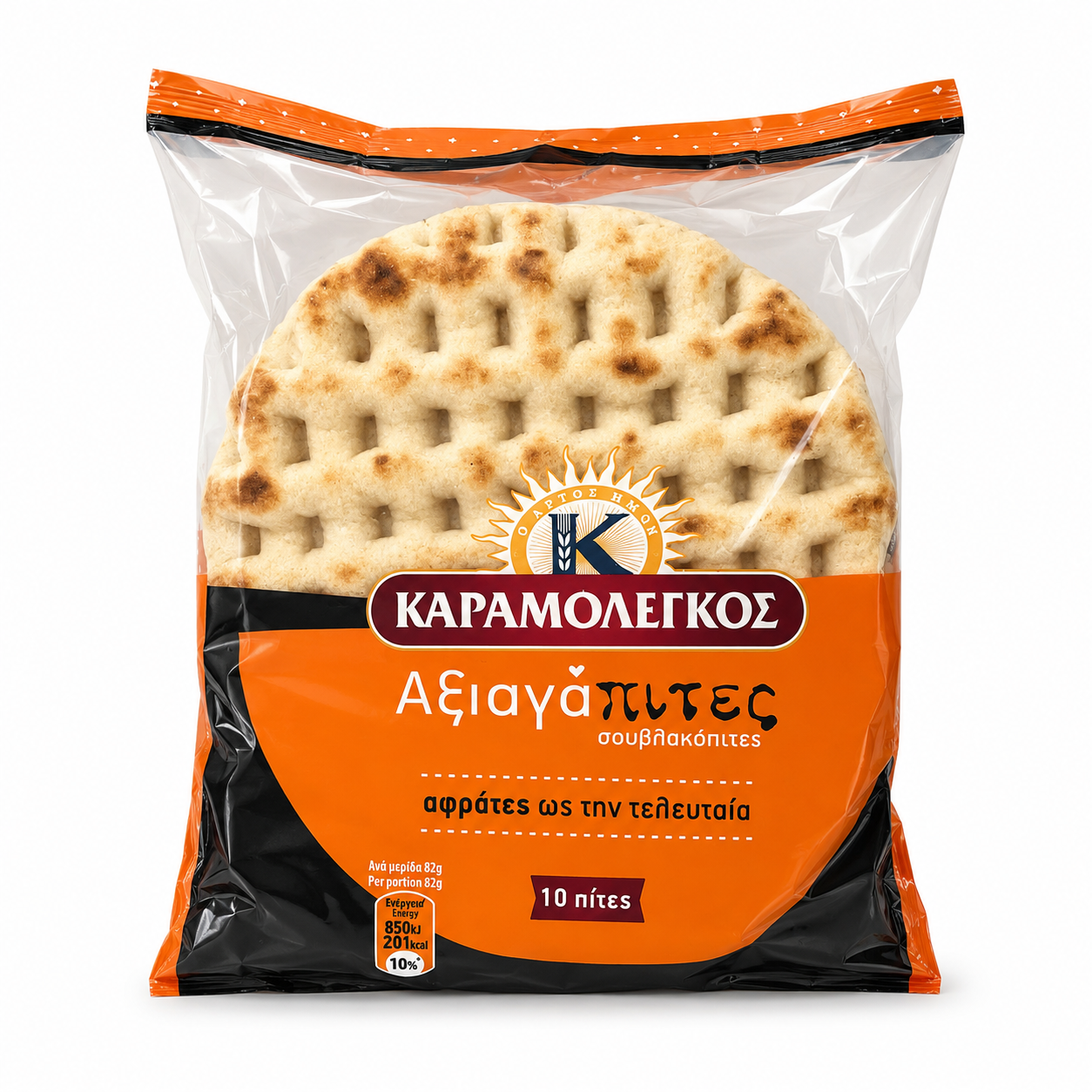 KARAMOLEGOS Řecký pita chléb 10 ks